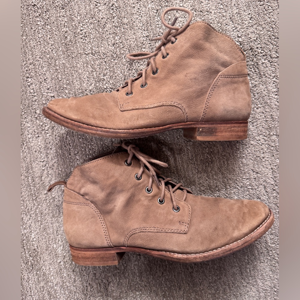 Women’s Sam Edelman Tan Lace-Up Booties